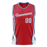 Custom Red & Royal Blue Colors Design Sports Basketball Jersey BS01P7010919