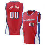 Custom Red & Royal Blue Colors Design Sports Basketball Jersey BS01P7010919