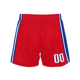 Custom Red Royal Solid Color Basketball Shorts