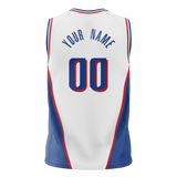 Custom White & Royal Blue Colors Design Sports Basketball Jersey BS01P7020219