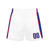 Custom White Royal Solid Color Basketball Shorts