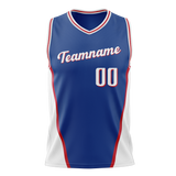 Custom Royal Blue & White Colors Design Sports Basketball Jersey BS01P7031902