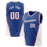 Custom Royal Blue & White Colors Design Sports Basketball Jersey