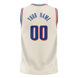 Custom Cream & Royal Blue Colors Design Sports Basketball Jersey BS01P7040519