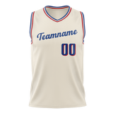 Custom Cream & Royal Blue Colors Design Sports Basketball Jersey BS01P7040519