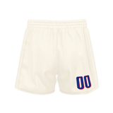 Custom Cream Royal Solid Color Basketball Shorts