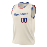 Custom Cream & Royal Blue Colors Design Sports Basketball Jersey BS01P7040519