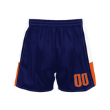 Custom Purple Orange Solid Color Basketball Shorts