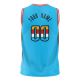 Custom Blue & Red Colors Design Sports Basketball Jersey BS01PS042009