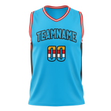 Custom Blue & Red Colors Design Sports Basketball Jersey BS01PS042009