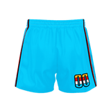 Custom Blue Red Solid Color Basketball Shorts