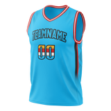 Custom Blue & Red Colors Design Sports Basketball Jersey BS01PS042009