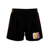 Custom Black Gold Solid Color Basketball Shorts