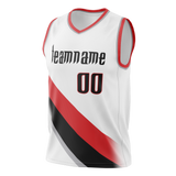 Custom White & Red Colors Design Sports Basketball Jersey BS01PTB010209