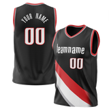 Custom Black & Red Colors Design Sports Basketball Jersey