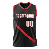 Custom Black & Red Colors Design Sports Basketball Jersey BS01PTB030109