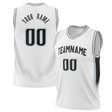 Custom White & Black Colors Design Sports Basketball Jersey