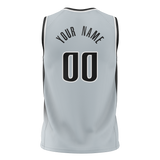 Custom Gray & Black Colors Design Sports Basketball Jersey BS01SAS030301