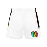 Custom White Black Solid Color Basketball Shorts