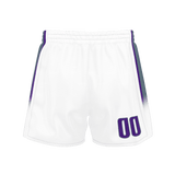 Custom White Gray Solid Color Basketball Shorts