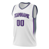 Custom White & Gray Colors Design Sports Basketball Jersey BS01SK010203