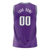 Custom Purple & Gray Colors Design Sports Basketball Jersey BS01SK022303