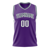 Custom Purple & Gray Colors Design Sports Basketball Jersey BS01SK022303