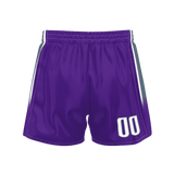 Custom Purple Gray Solid Color Basketball Shorts