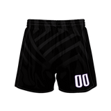 Custom Black Gray Solid Color Basketball Shorts