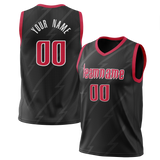 Custom Black & Red Colors Design Sports Basketball Jersey BS01TR030109