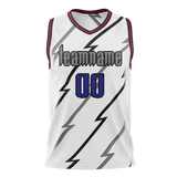 Custom White & Gray Colors Design Sports Basketball Jersey BS01TR050203