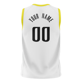 Custom White & Yellow Colors Design Sports Basketball Jersey BS01UJ020212