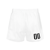 Custom White Yellow Solid Color Basketball Shorts