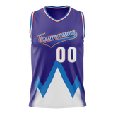 Custom Purple & White Colors Design Sports Basketball Jersey BS01UJ042302