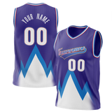 Custom Purple & White Colors Design Sports Basketball Jersey