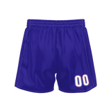 Custom Purple White Solid Color Basketball Shorts