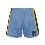 Custom Light Blue Navy Solid Color Basketball Shorts