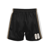 Custom Black White Solid Color Basketball Shorts