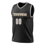 Custom Black & White Colors Design Sports Basketball Jersey BS01VG030102