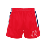 Custom Navy Red Solid Color Basketball Shorts