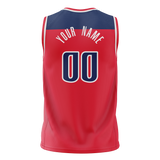 Custom Red & Navy Blue Colors Design Sports Basketball Jersey BS01WW030918