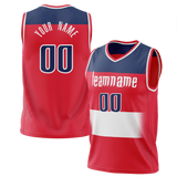 Custom Red & Navy Blue Colors Design Sports Basketball Jersey BS01WW030918