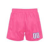 Custom Pink Navy Solid Color Basketball Shorts