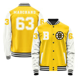 Boston Bruins #63 Brad Marchand Varsity Letter Jacket