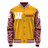 Washington Commanders #8 Brian Robinson Jr. Varsity Letter Jacket
