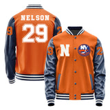 New York lslanders #29 Brock Nelson Varsity Letter Jacket