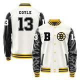 Boston Bruins #13 Charlie Coyle Varsity Letter Jacket