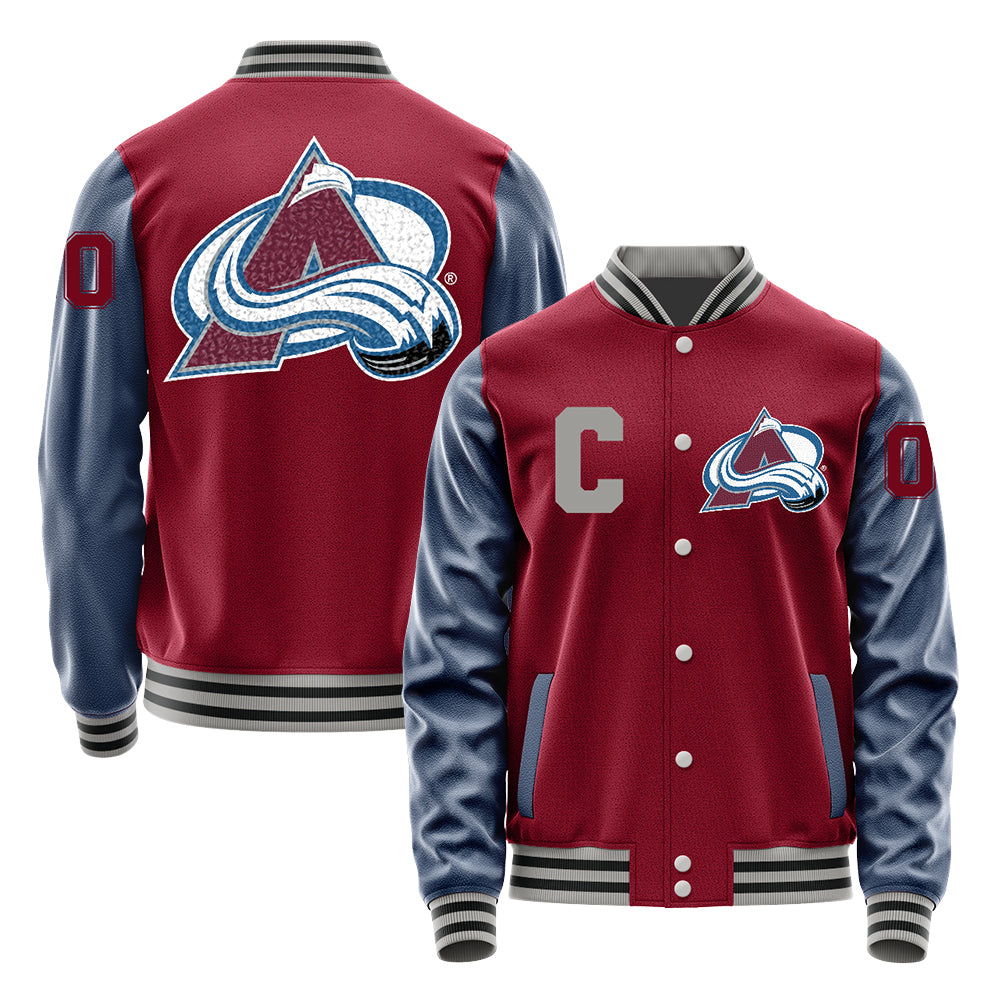 Colorado Avalanche Varsity Letter Jacket Custom Letter & Number