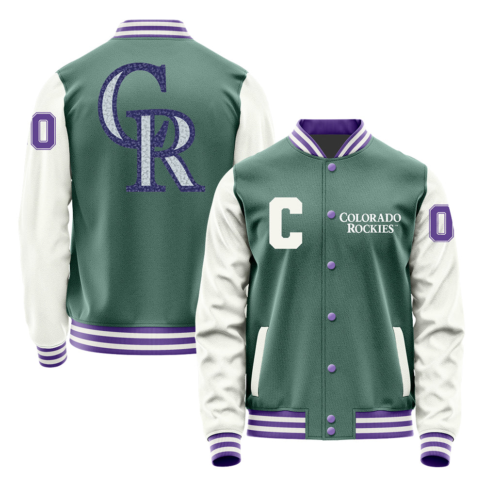 Colorado Rockies Varsity Letter Jacket Custom Letter & Number