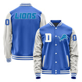 Detroit Lions Varsity Letter Jacket Custom Letter & Number